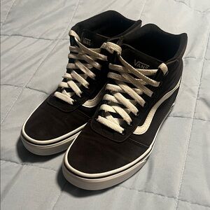 Vans Black and White High-Top Sneakers